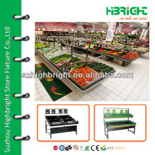 supermarket steel fruits and vegetables stand